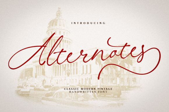 Alternotes Script Font for Small Business Branding