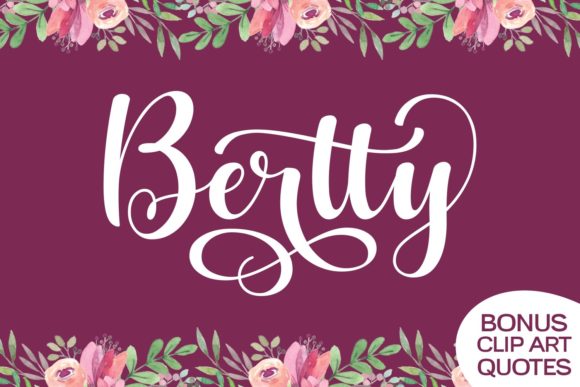Bertty: A Dazzling Script Font for Editorial Elegance
