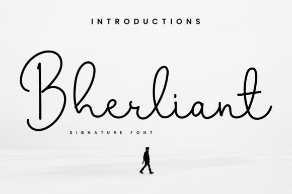 Bherliant: A Delicate Script Font for Thoughtful Editorial Design