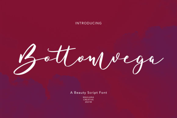 Bottomvega: An Elegant Script Handwritten Font for Modern Design