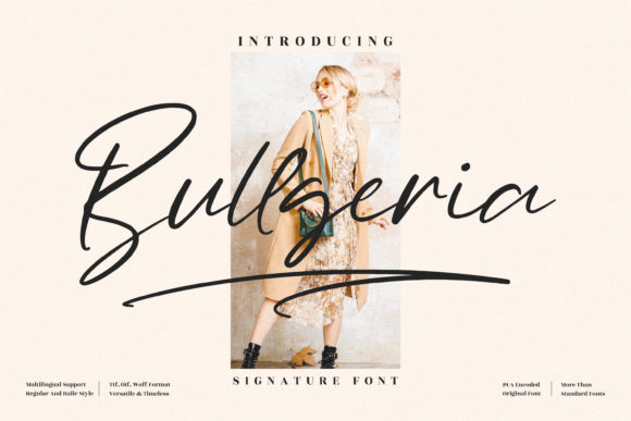 Bullgeria: A Stylish Script Font for Campaign-Ready Design