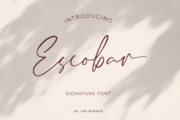 Escobar: A Delicate Script Font for Elegant Editorial Design