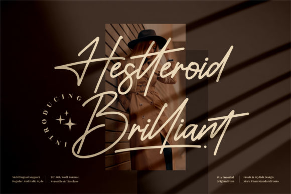 Hestteroid Brilliant Font for Elegant, High-Clarity Campaigns