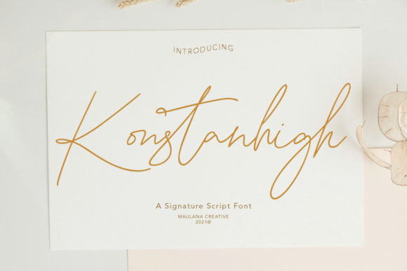 Konstanhigh: A Thin-Lettered Script Font for Editorial Elegance