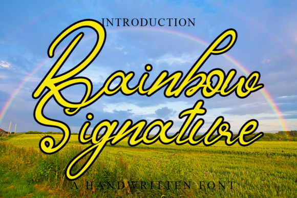 Rainbow Signature Script Font for Handmade Creators