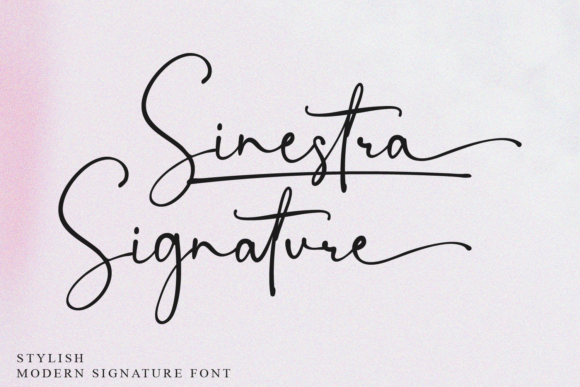 Sinestra Signature Font for Elegant Handmade Design