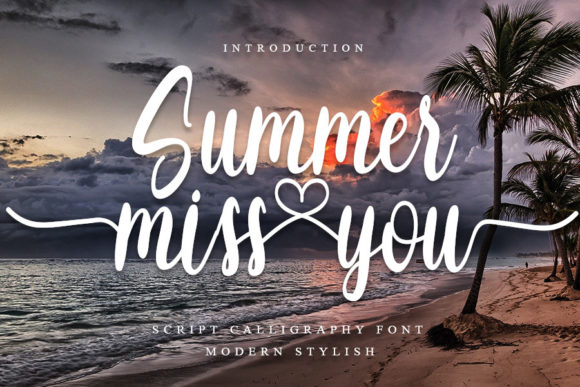 Summer Miss You Script Font for Elegant Brand Identity