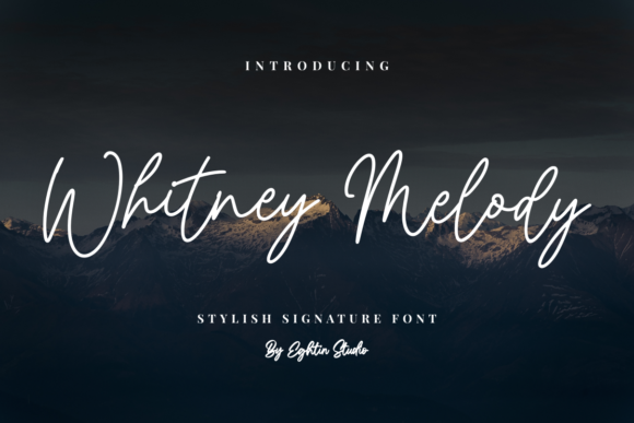 Whitney Melody Font for Handmade Labels & Elegant Printables