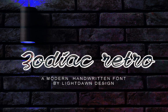 Zodiac Retro: A Chic Script Handwritten Font for Brand Elegance